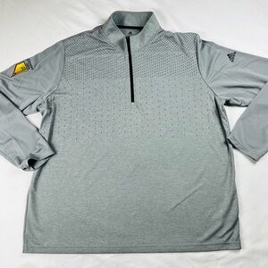 Adidas Golf Light Gray Men's quarter-zip